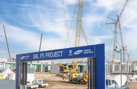 인천 송도 삼성바이오로직스 5공장 건설 현장.  삼성바이오로직스 제공